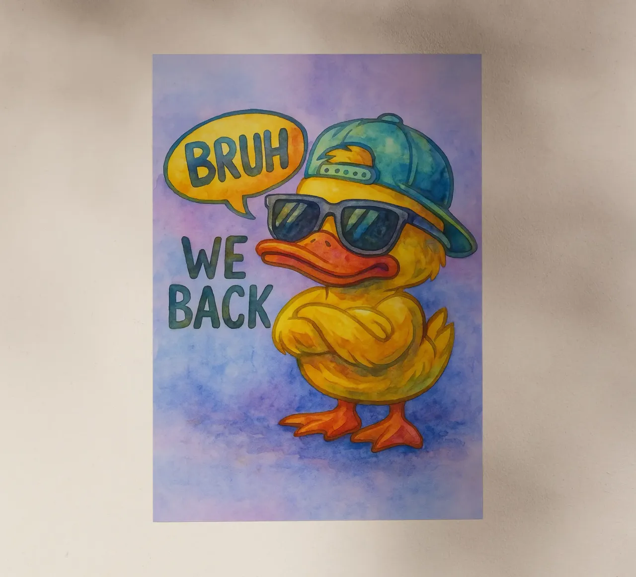 bruh siamo tornati funny duck pellicola backlit da limous