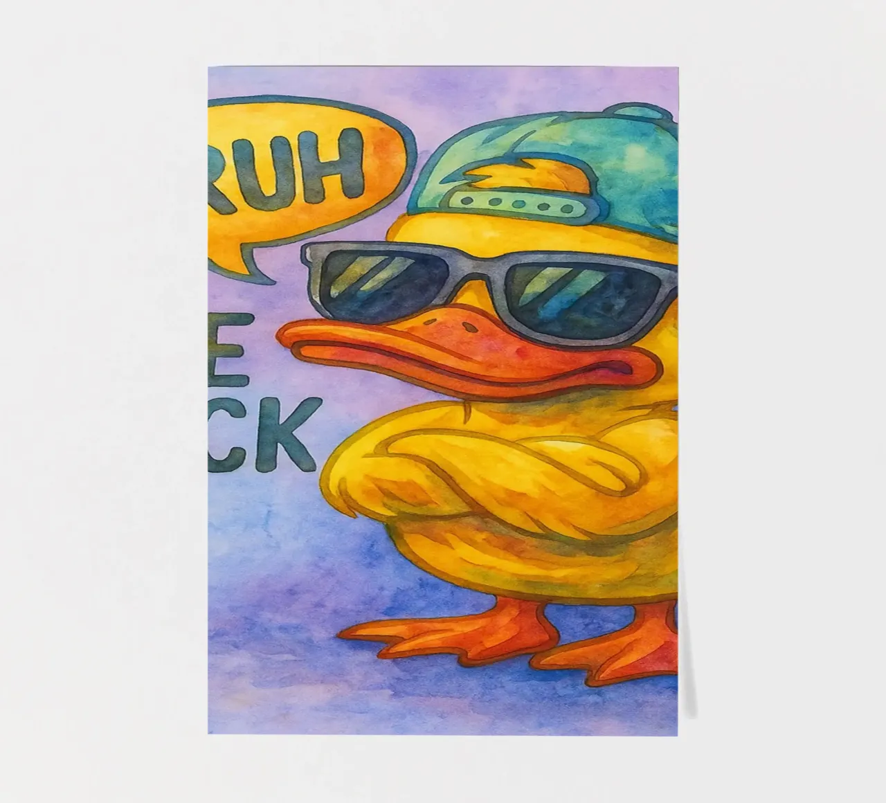 bruh wir unterstützen funny duck Stickerbogen von limous