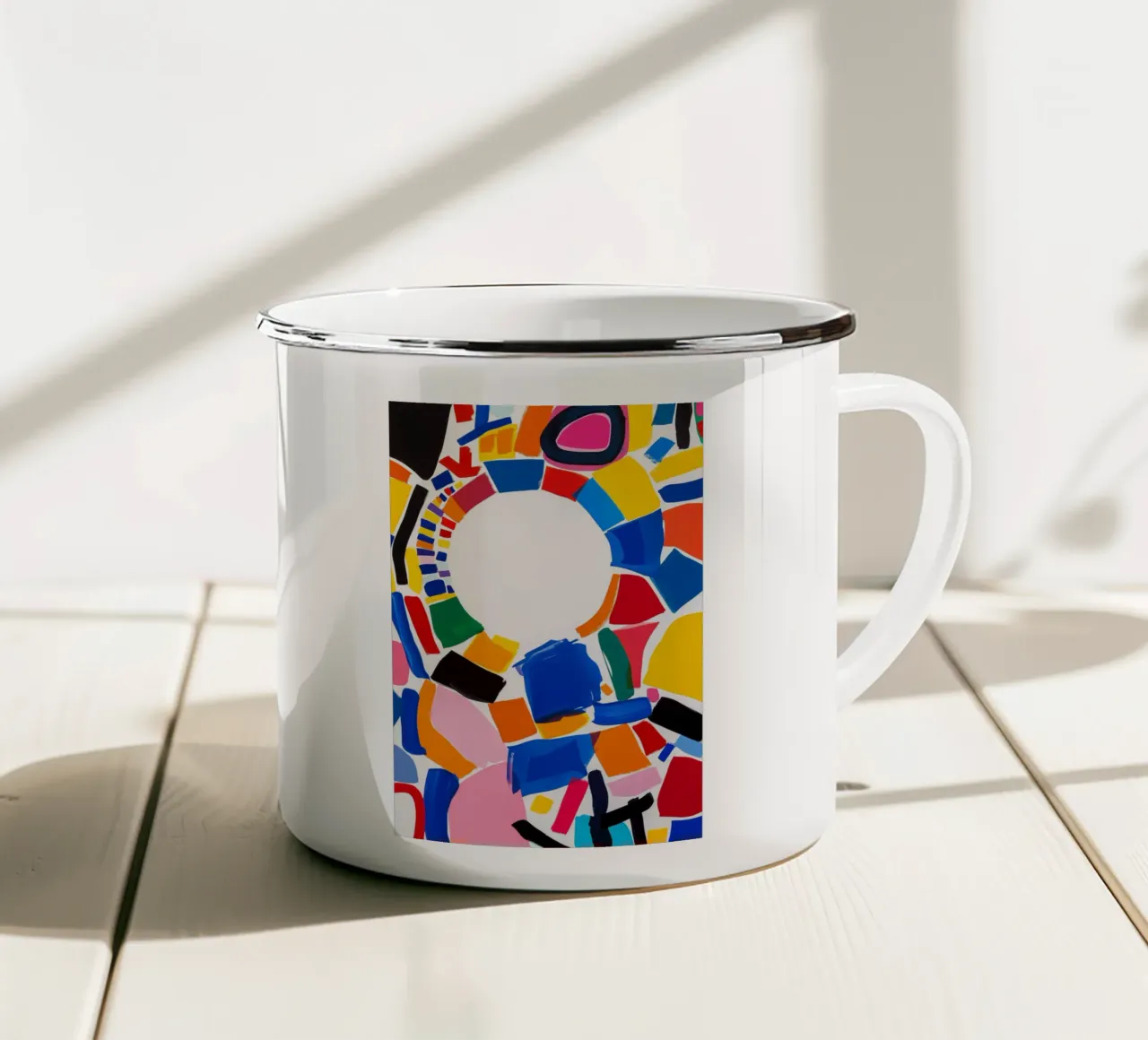 Trencadis 1 enamel mug by LeDieg