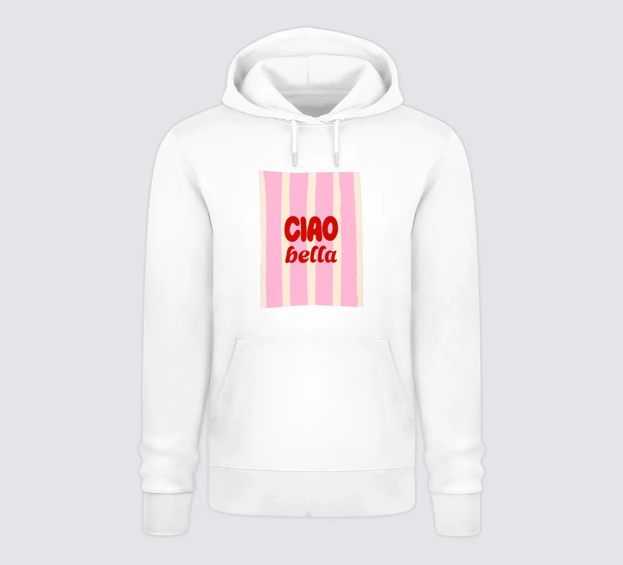 Ciao Bella – Retro Pink Stripes felpa con cappuccio da EDMPROJECT