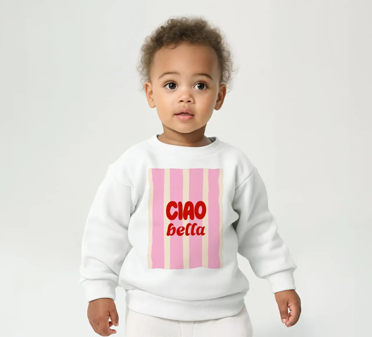 Ciao Bella – Retro Pink Stripes felpa neonato da EDMPROJECT
