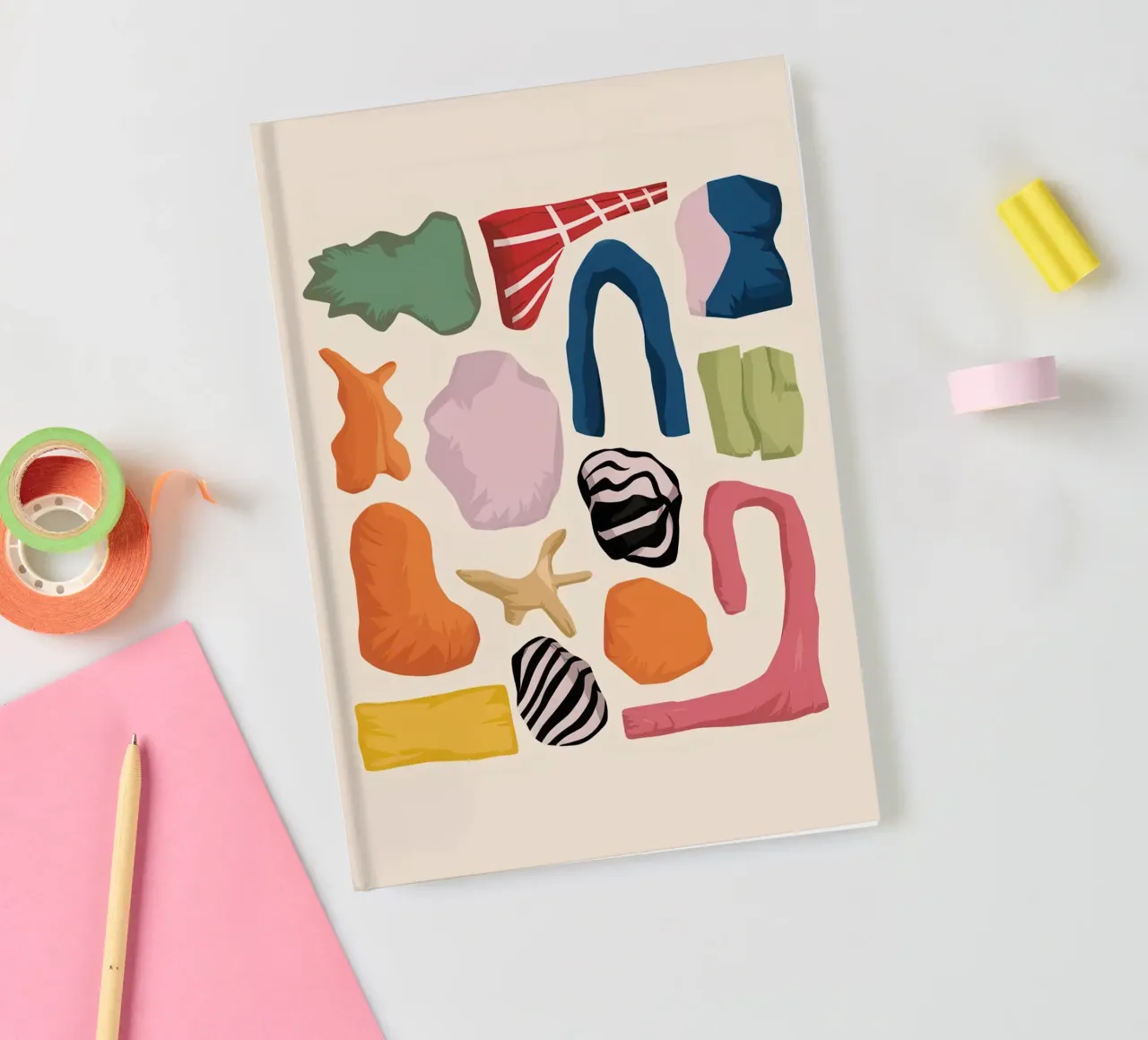 Earthy Abstract Forms notebook by Snow Mist