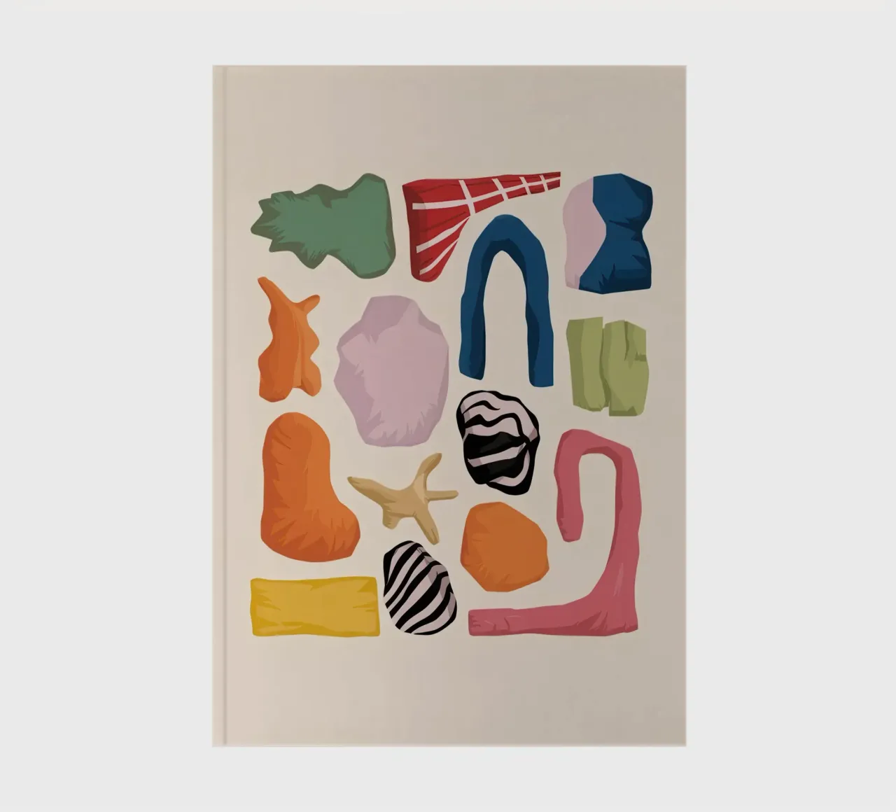 Earthy Abstract Forms notebook by Snow Mist