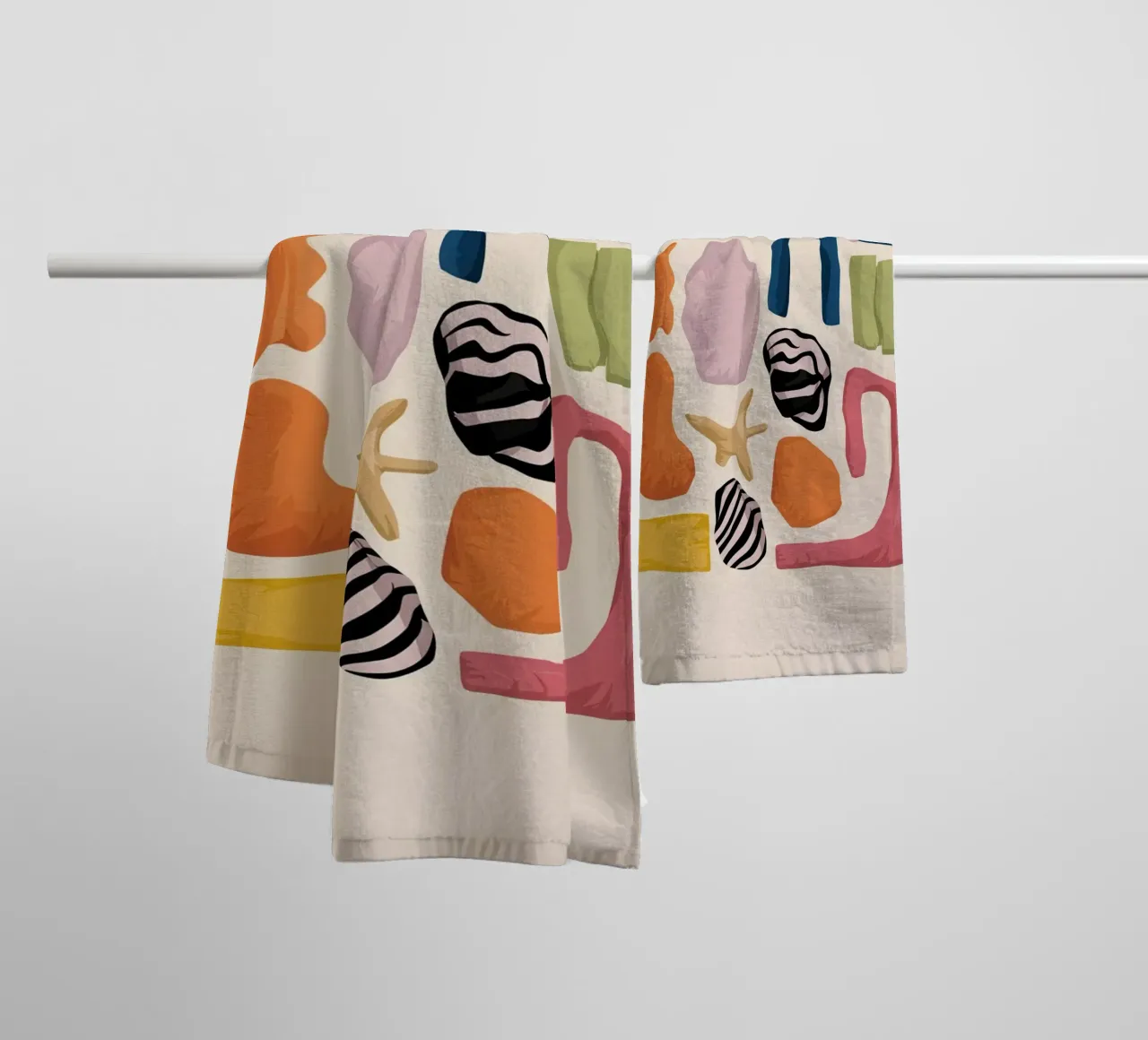 Earthy Abstract Forms towel by Snow Mist