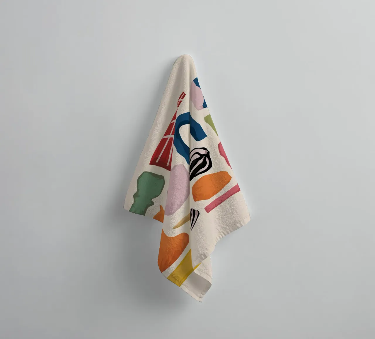 Earthy Abstract Forms towel by Snow Mist
