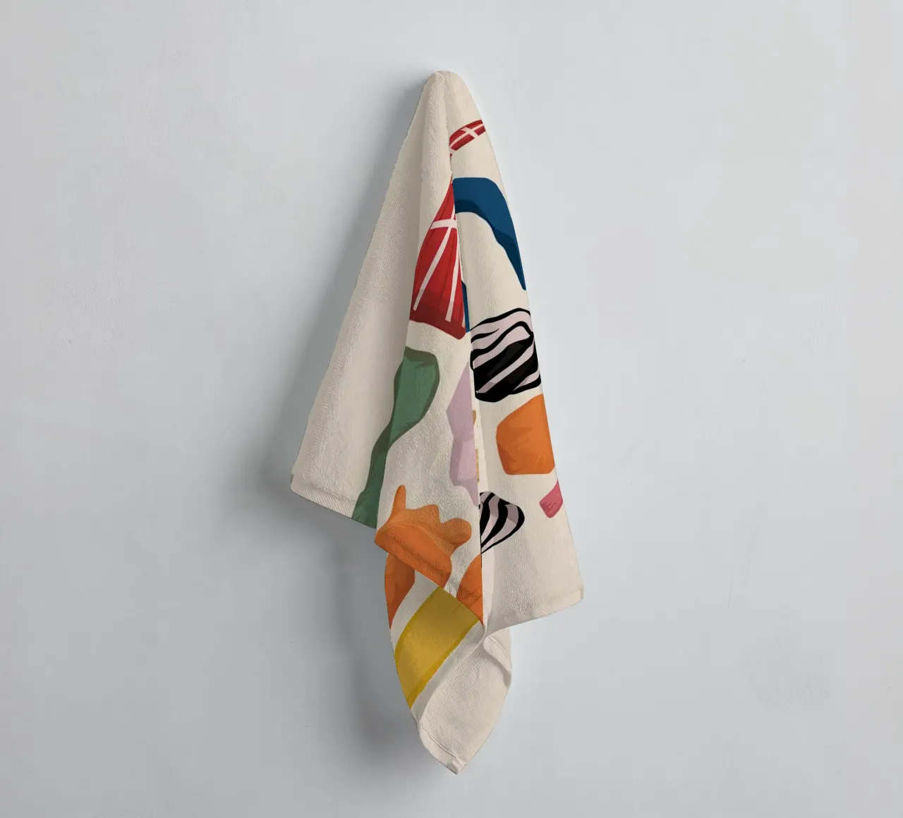Earthy Abstract Forms towel by Snow Mist