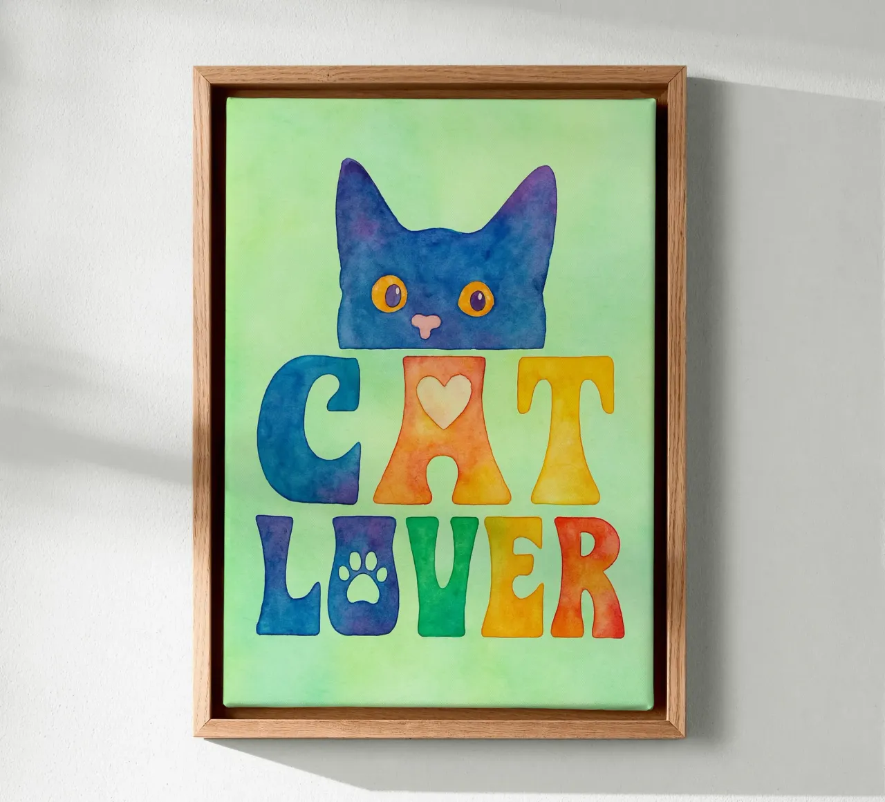 kattenliefhebber grappige kat canvas met Baklijst van limous