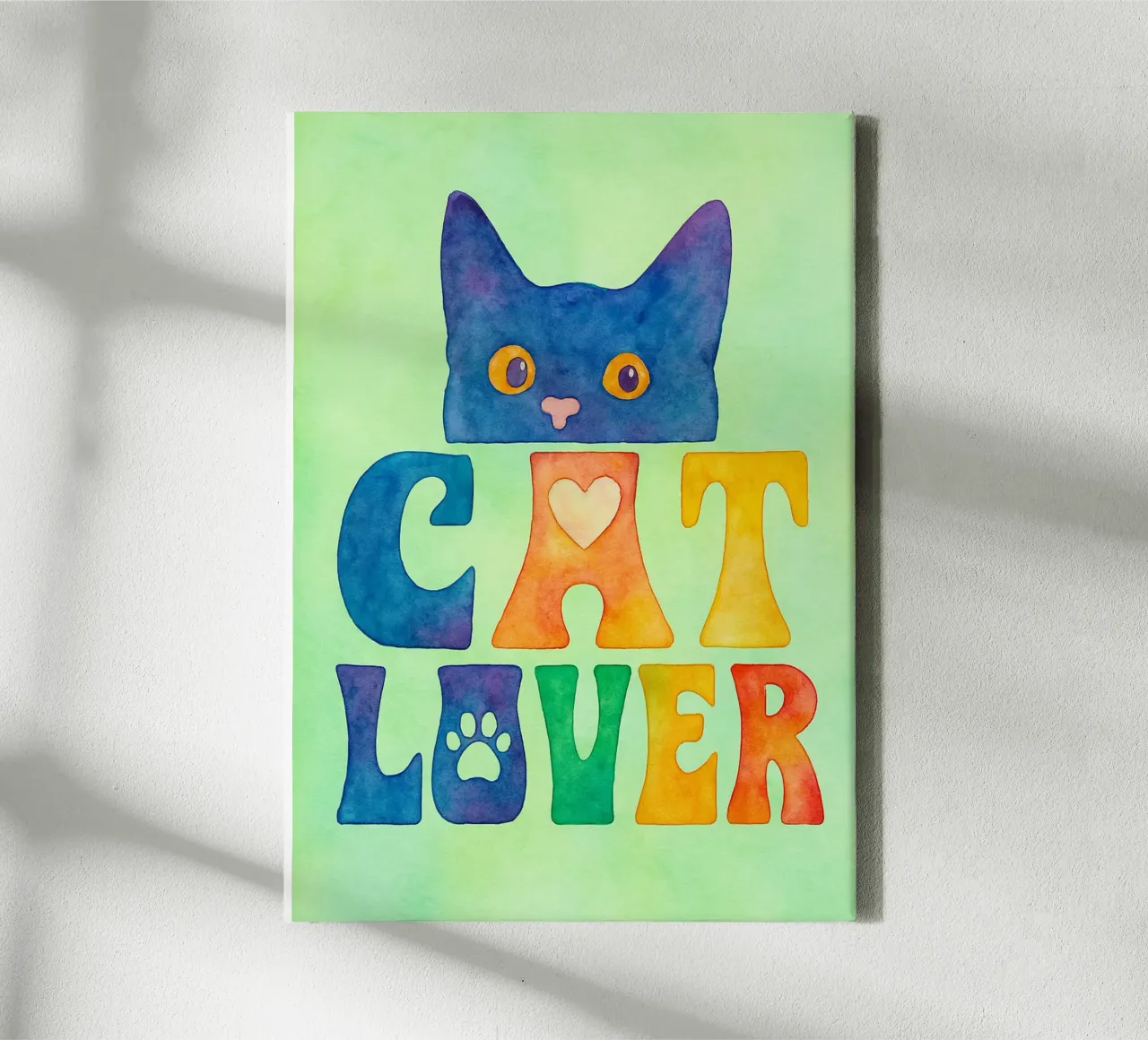 kattenliefhebber grappige kat canvas met Baklijst van limous