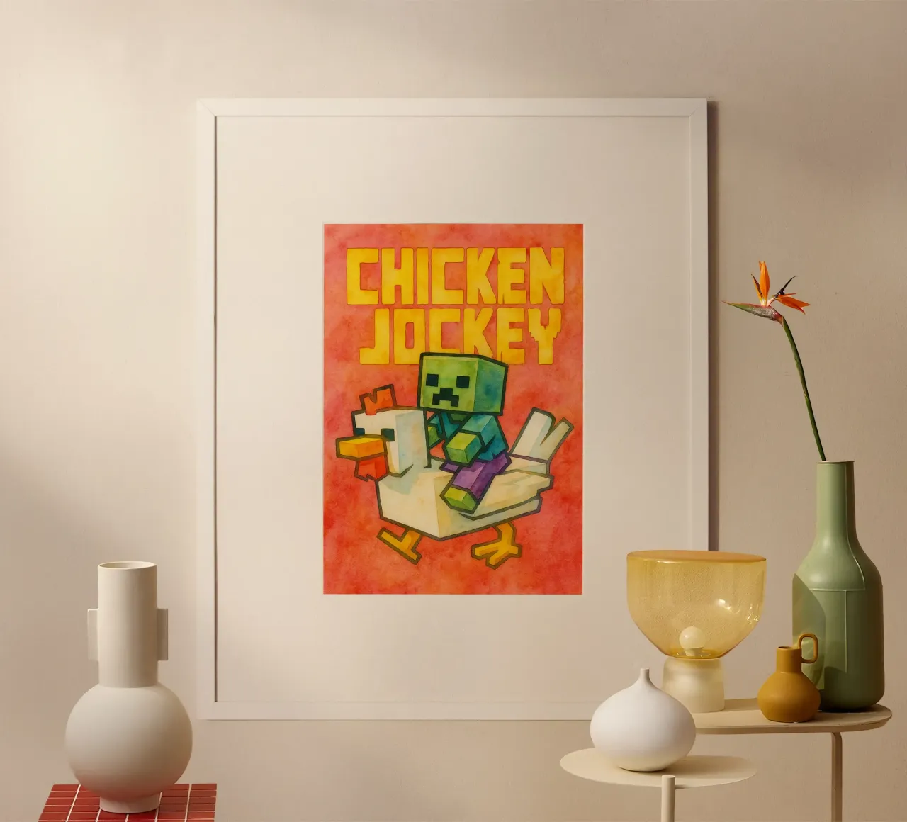 pollo fantino divertente gallo poster con telaio in alluminio da limous