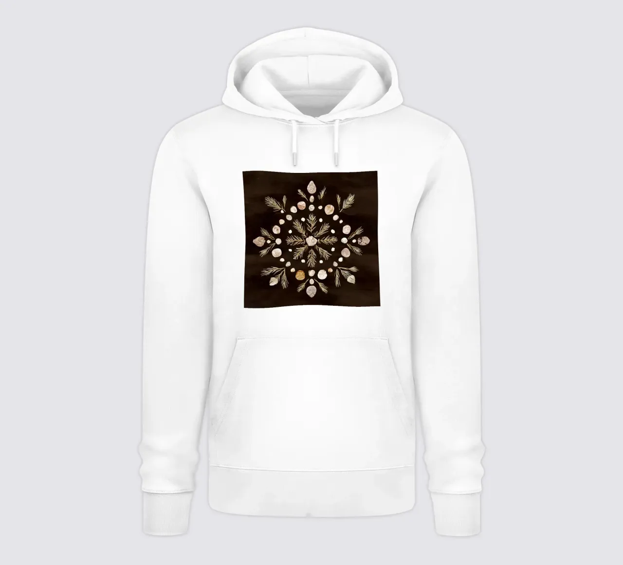 Mandala di pino e pietra felpa con cappuccio da Louise Wilder Studio