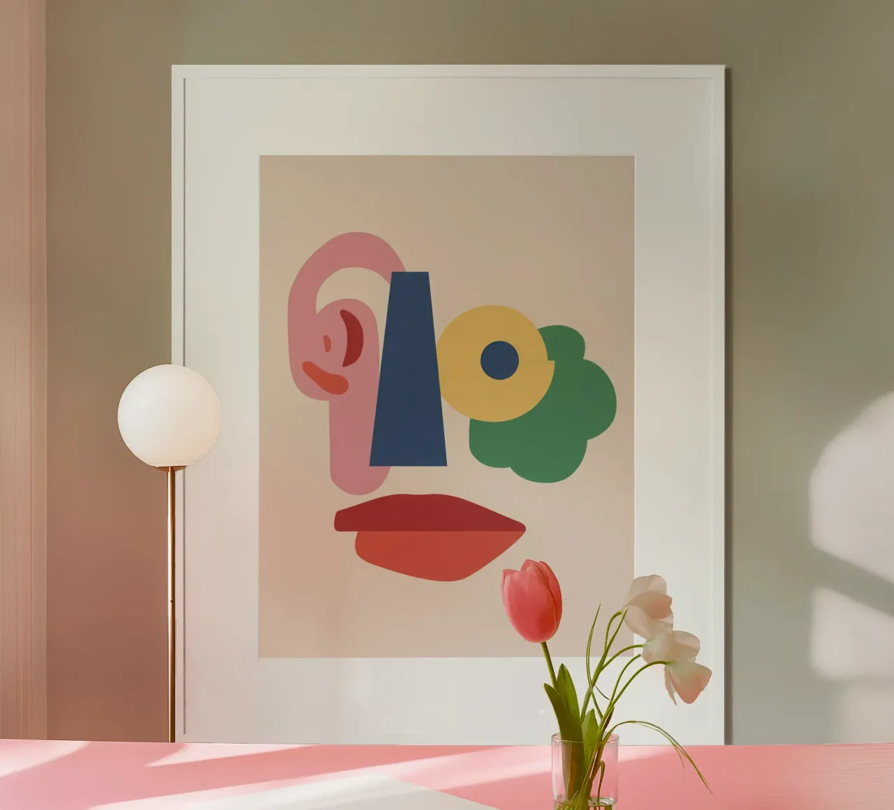 Abstraktes Gesicht Schlichtheit Poster von Astra Mist