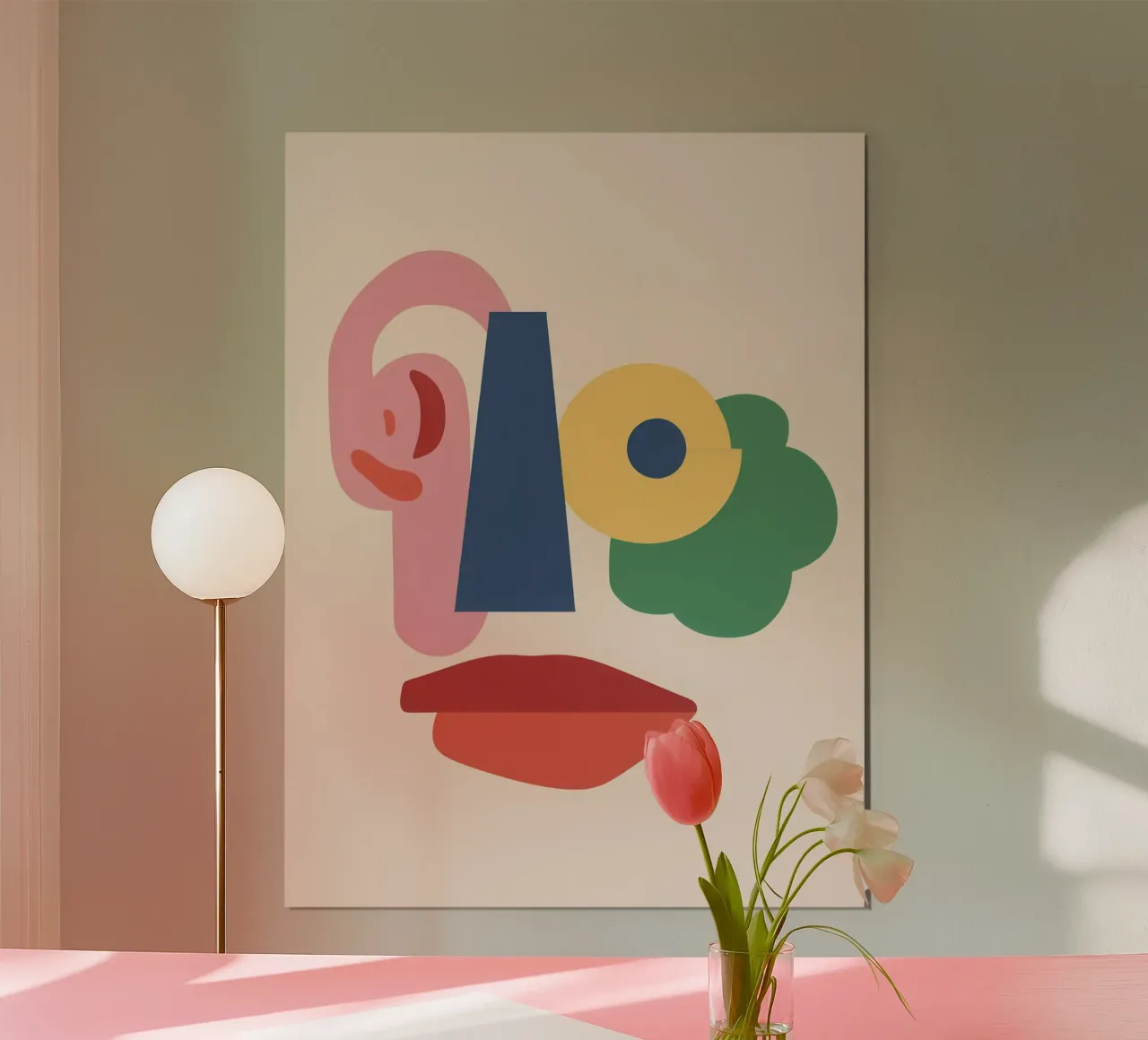 Abstraktes Gesicht Schlichtheit Poster von Astra Mist