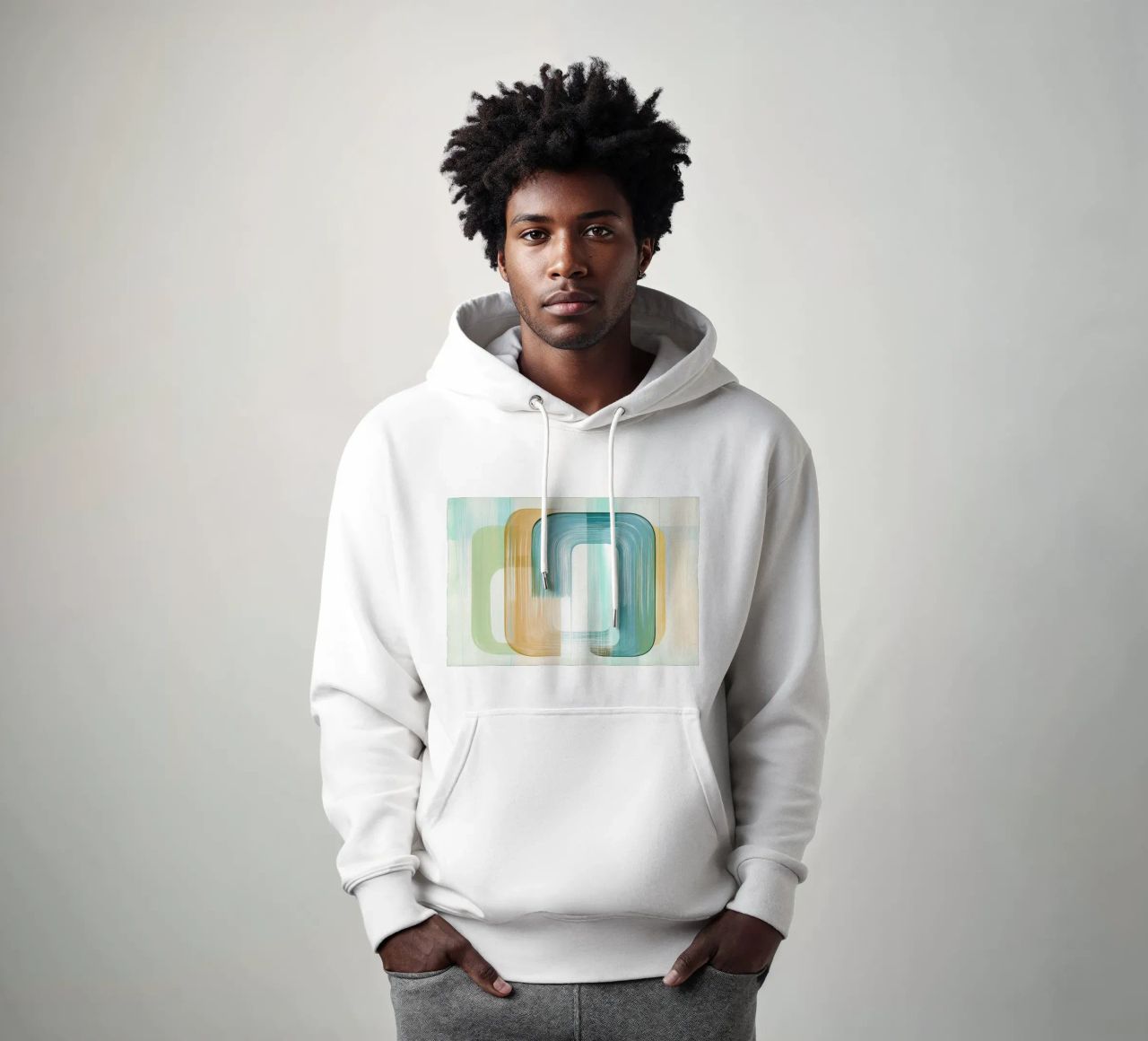 Abstract boho felpa con cappuccio da Imagine