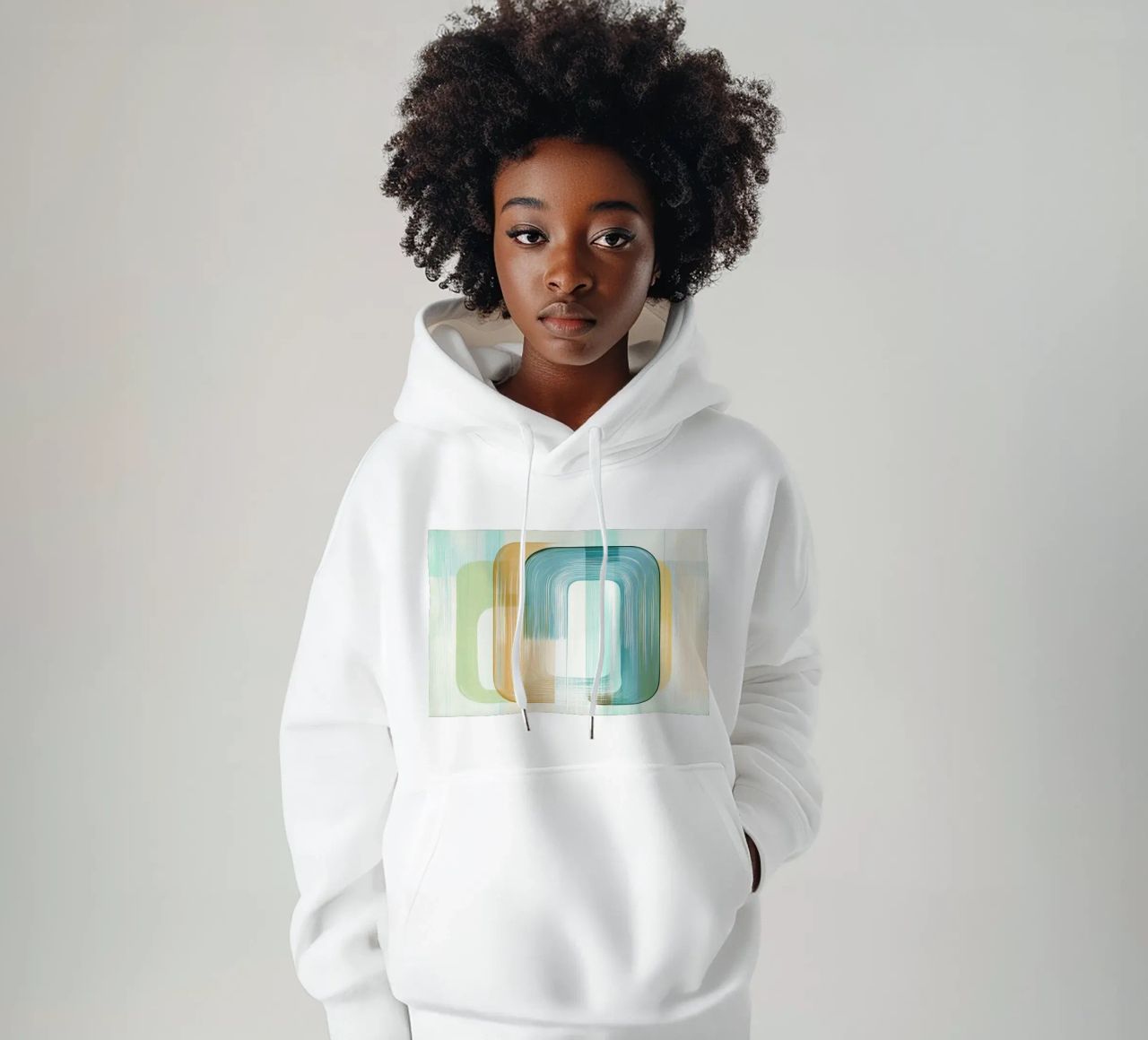 Abstract boho felpa con cappuccio da Imagine