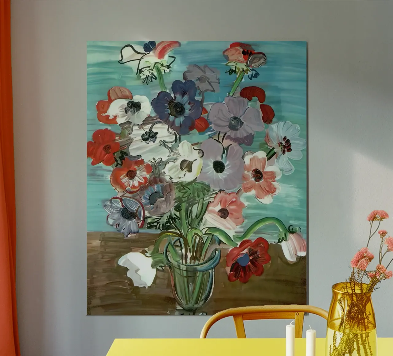 Manojo de anémonas de Raoul Dufy poster de mix mate