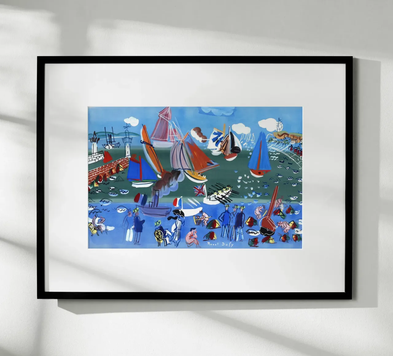 Der Besuch des englischen Geschwaders in Le Havre von Raoul Dufy Poster mit Kunststoffrahmen von mix mate
