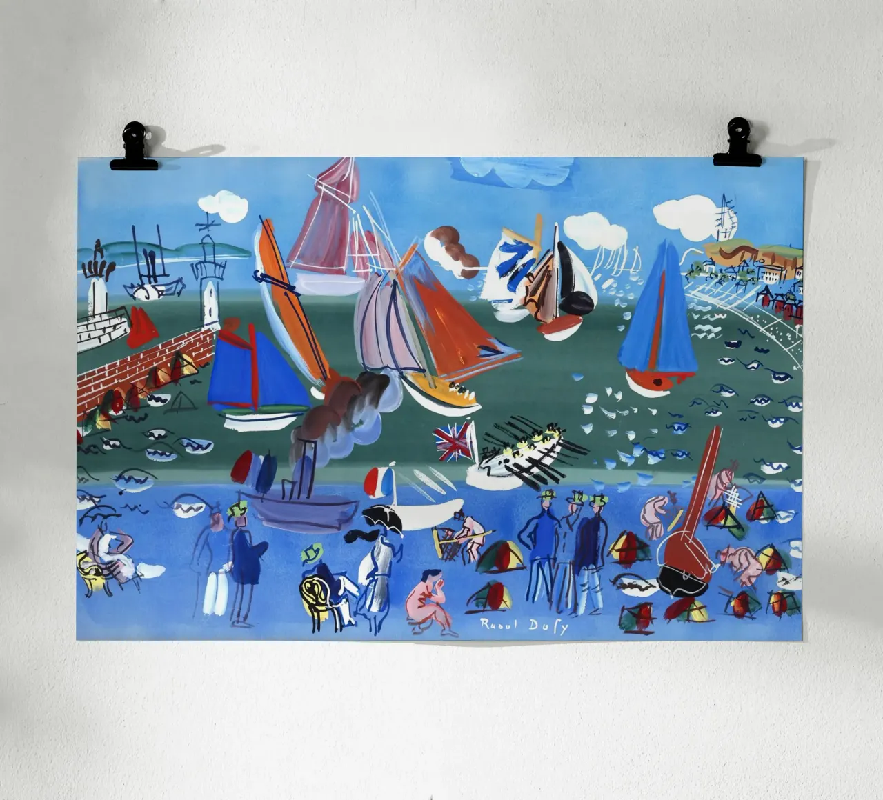 Der Besuch des englischen Geschwaders in Le Havre von Raoul Dufy Poster mit Kunststoffrahmen von mix mate
