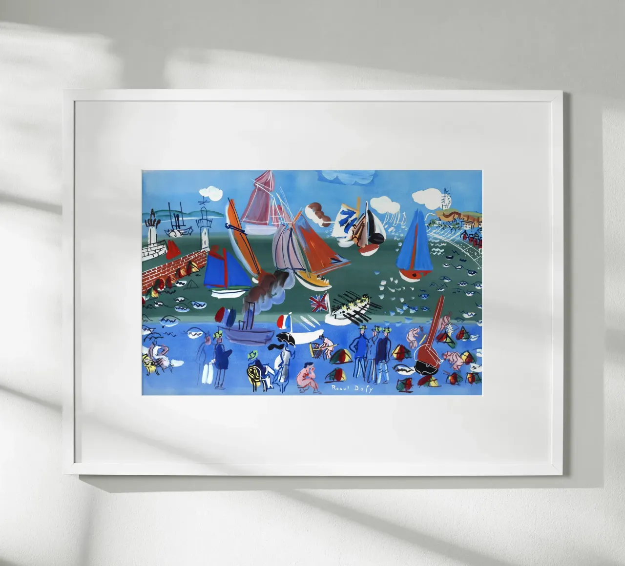 Der Besuch des englischen Geschwaders in Le Havre von Raoul Dufy Poster mit Kunststoffrahmen von mix mate