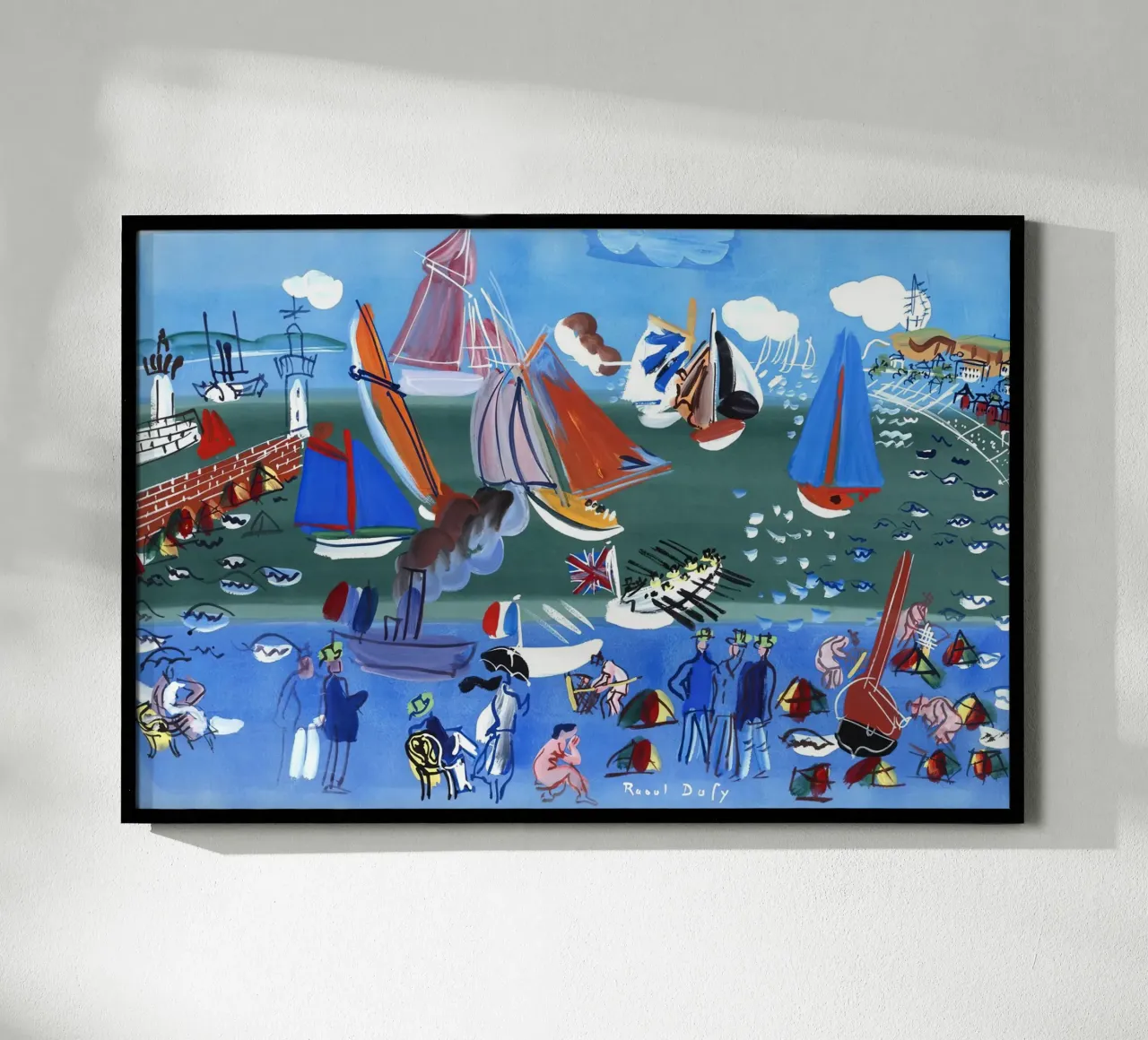 Der Besuch des englischen Geschwaders in Le Havre von Raoul Dufy Poster mit Kunststoffrahmen von mix mate