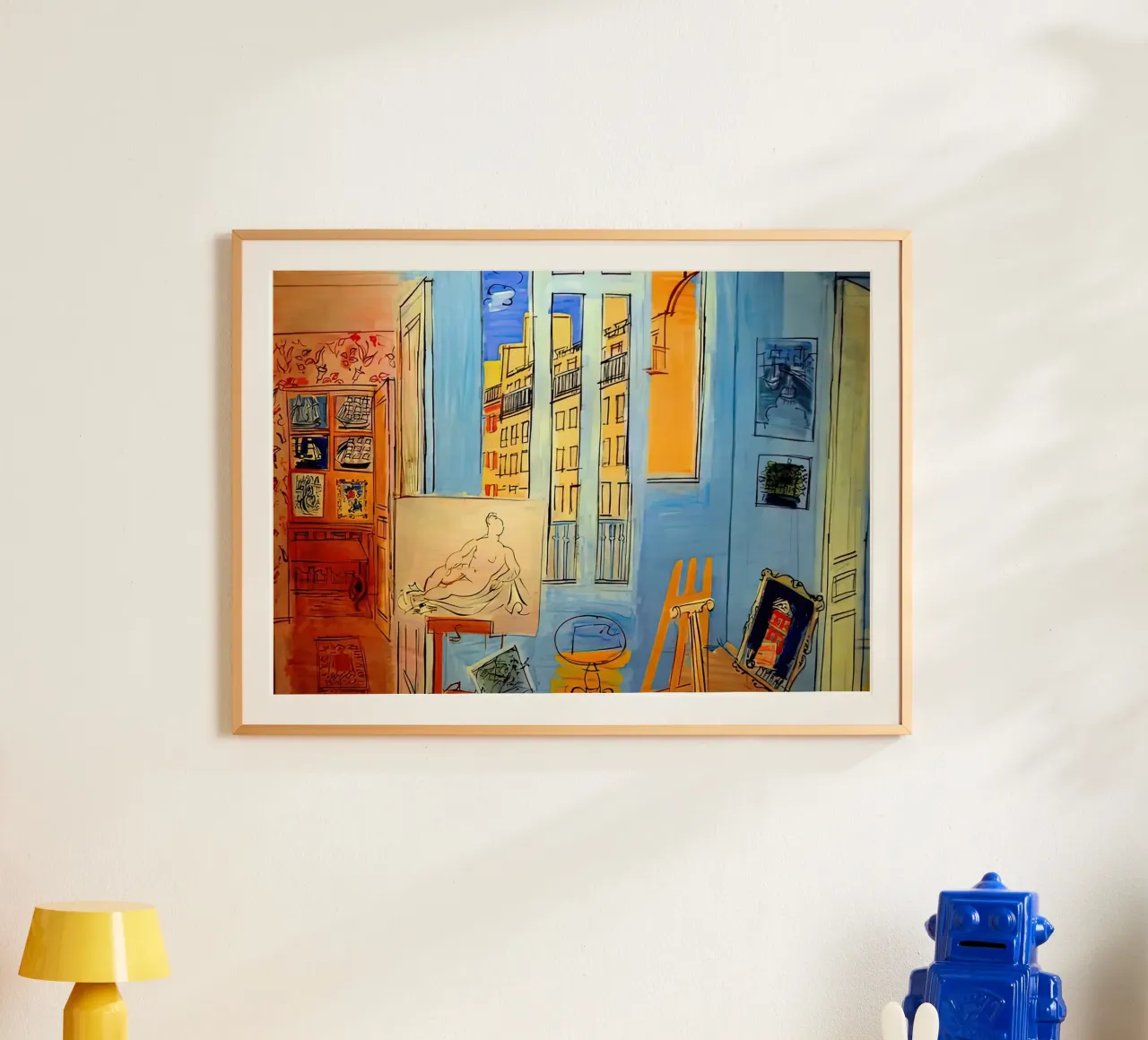 Studio con fiori di Raoul Dufy poster da mix mate