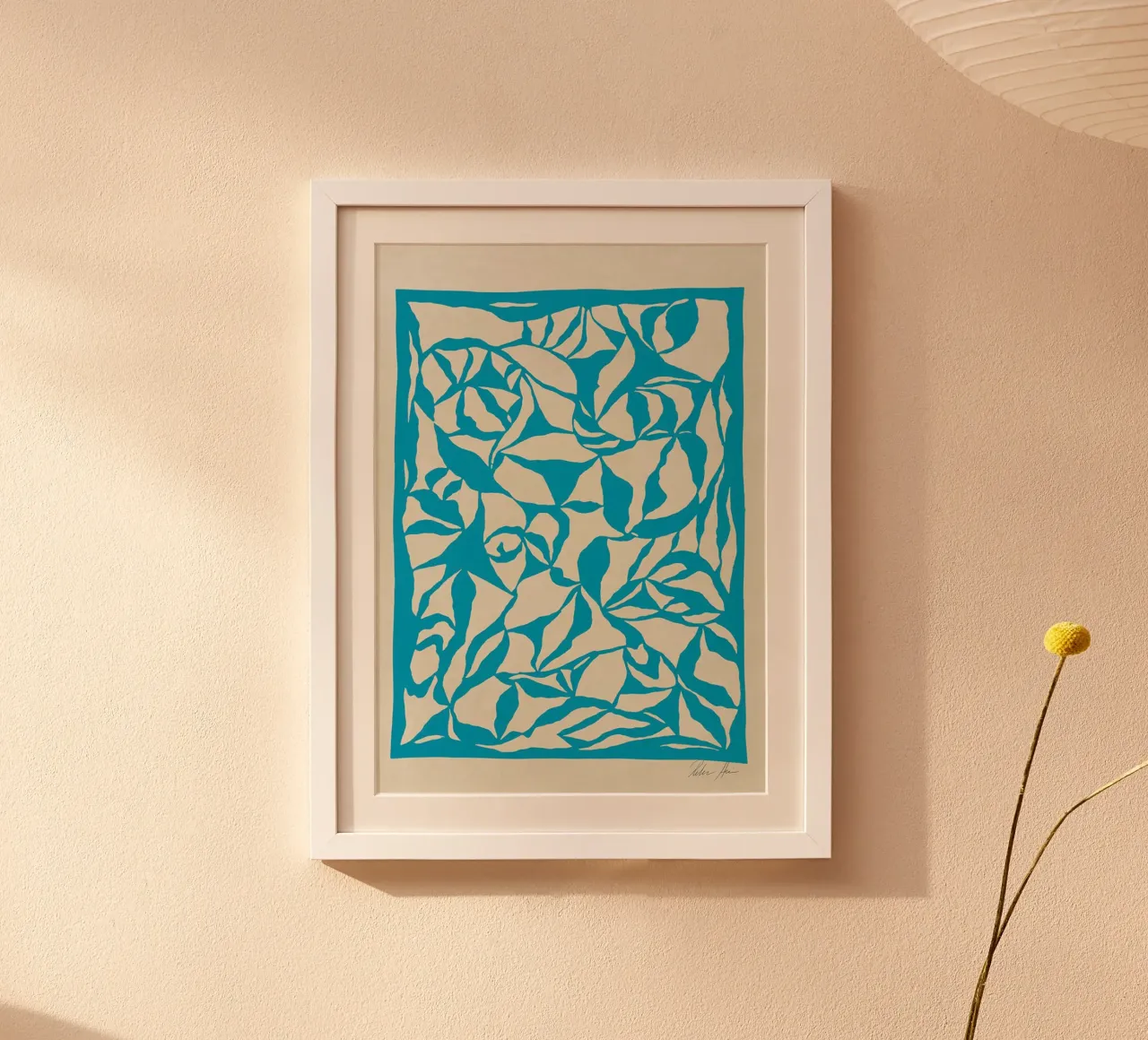 REBECCA HEINT Magnolia No 03 poster con telaio in alluminio da mix mate