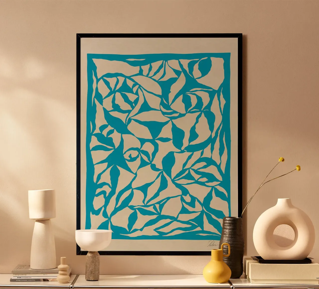 REBECCA HEINT Magnolia No 03 poster con telaio in alluminio da mix mate