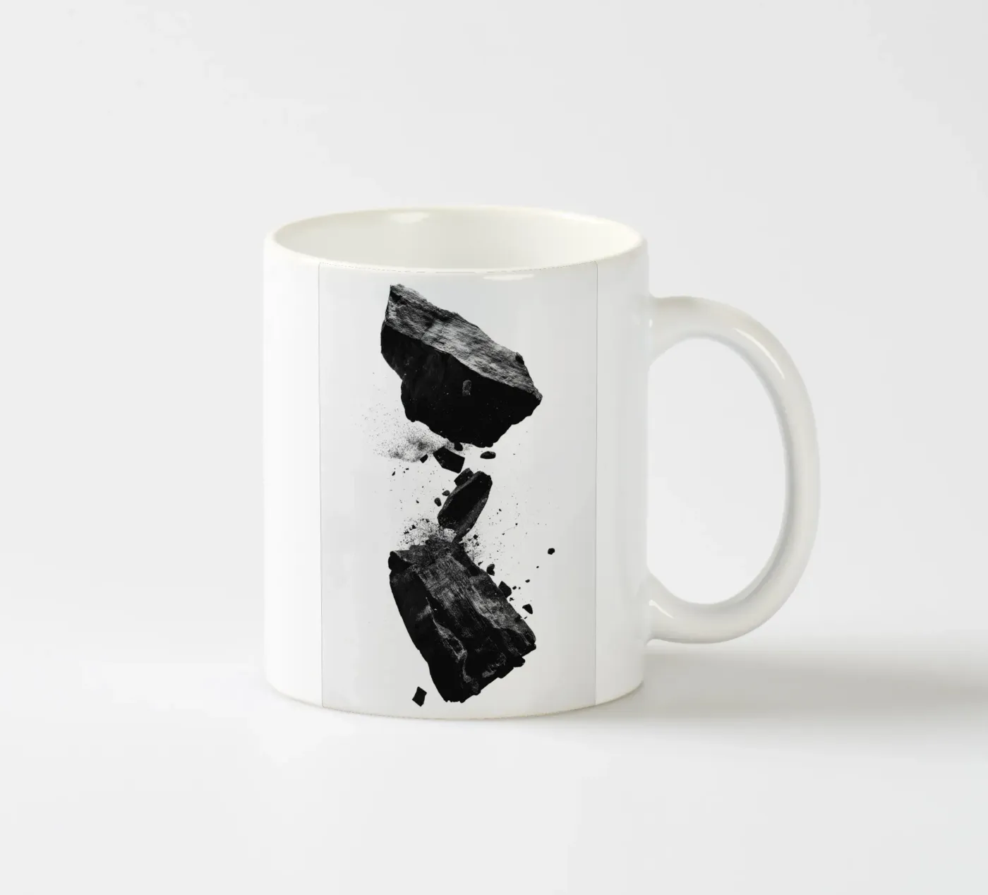 Rocks cracking ceramic mug by LeDieg