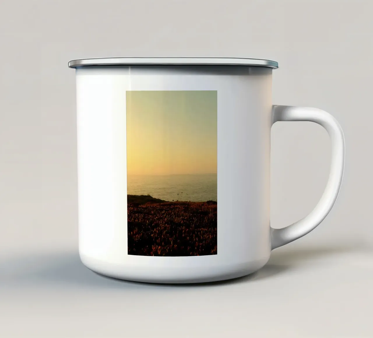 tramonto sull'oceano tazza in smalto da Earthly Visions