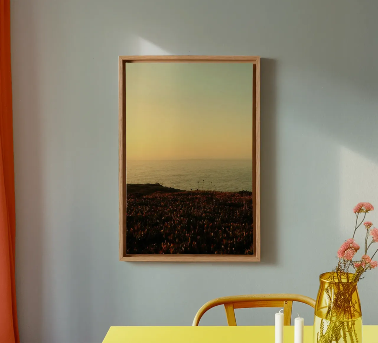 tramonto sull'oceano tela con Cornice a cassetta da Earthly Visions