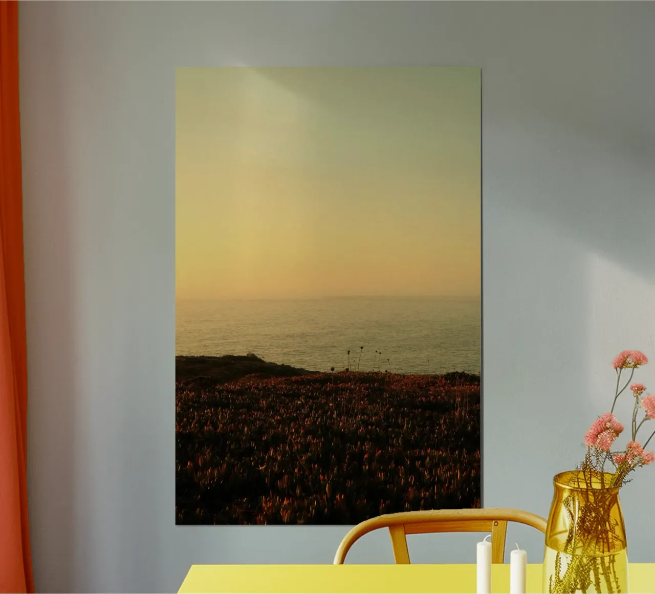 tramonto sull'oceano poster con telaio in plastica da Earthly Visions