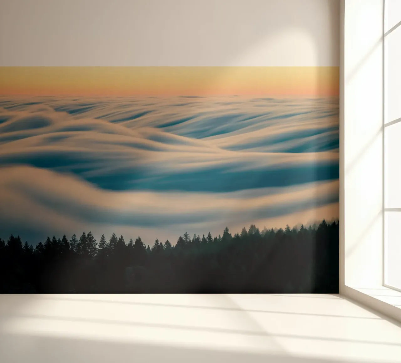 wolkenbos fotobehang van Earthly Visions