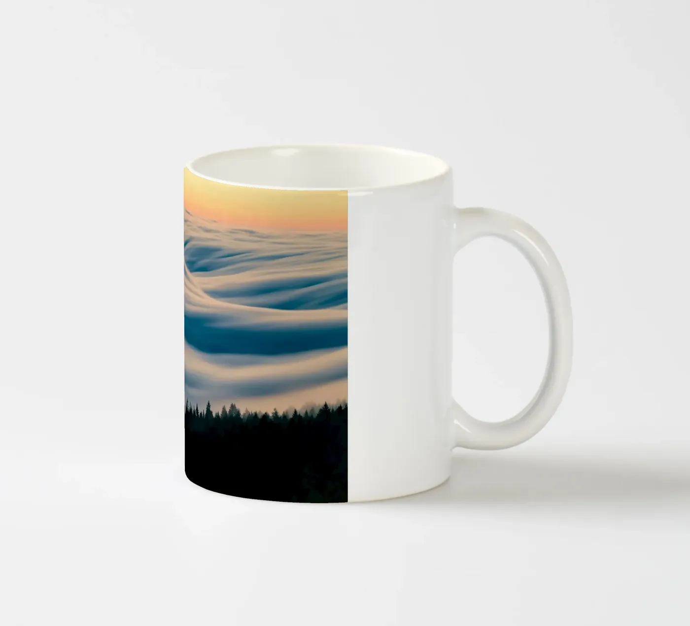 clouds forest ceramic mug by Earthly Visions