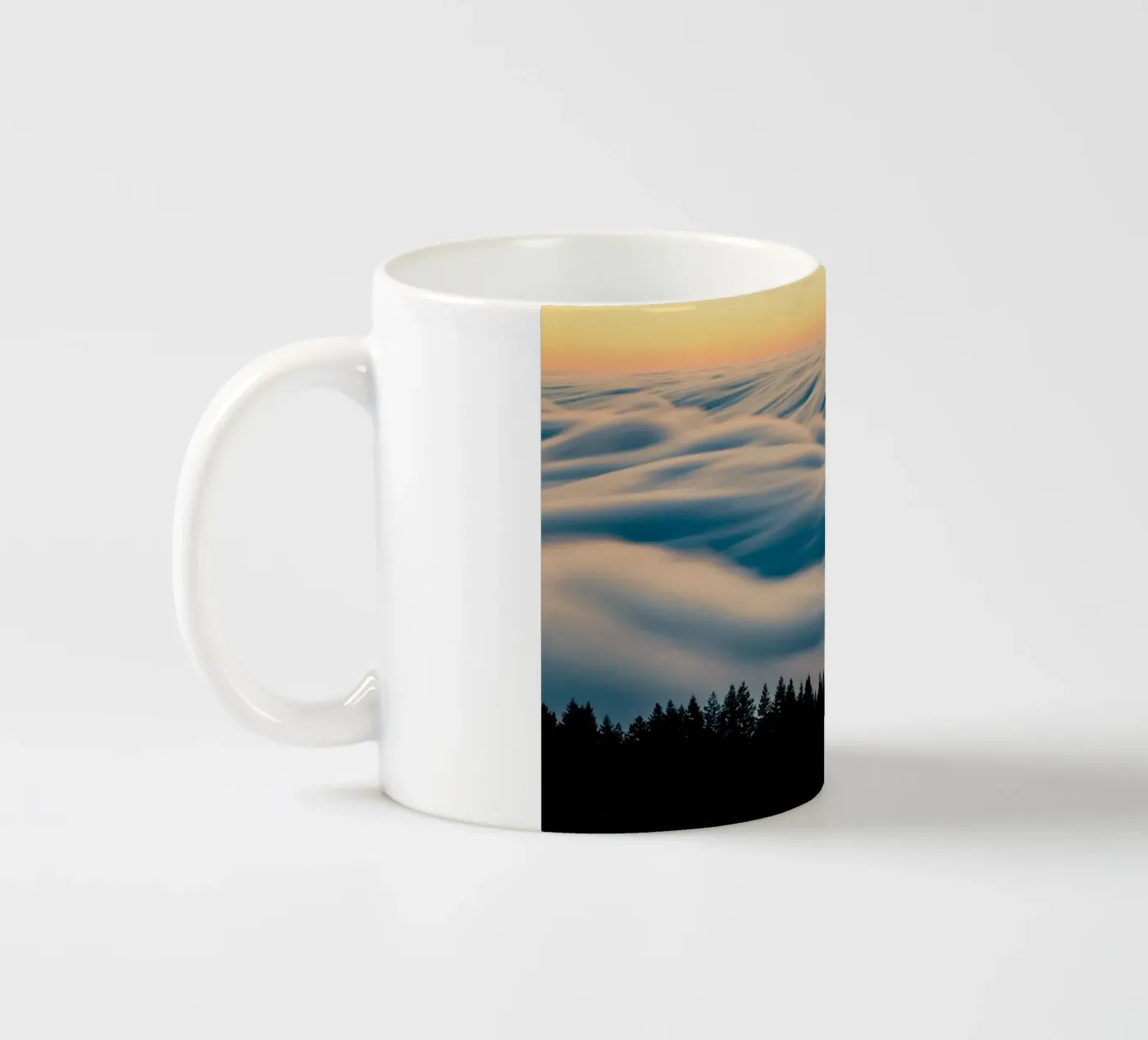 clouds forest ceramic mug by Earthly Visions