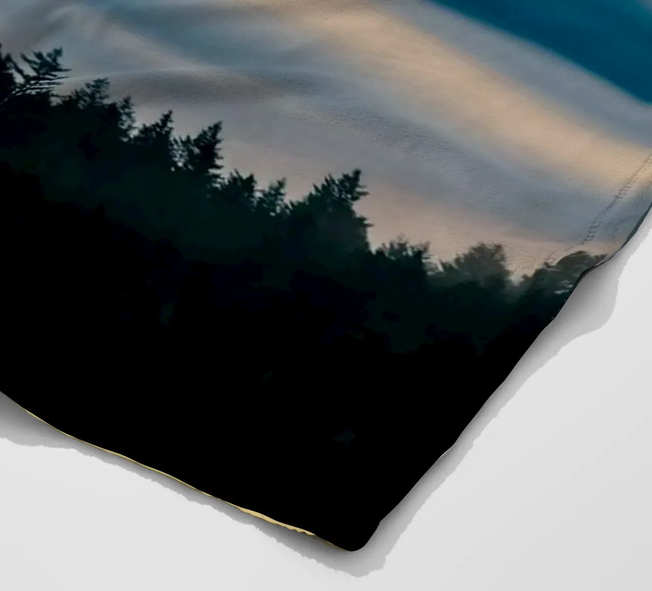 clouds forest Fleecedecke von Earthly Visions