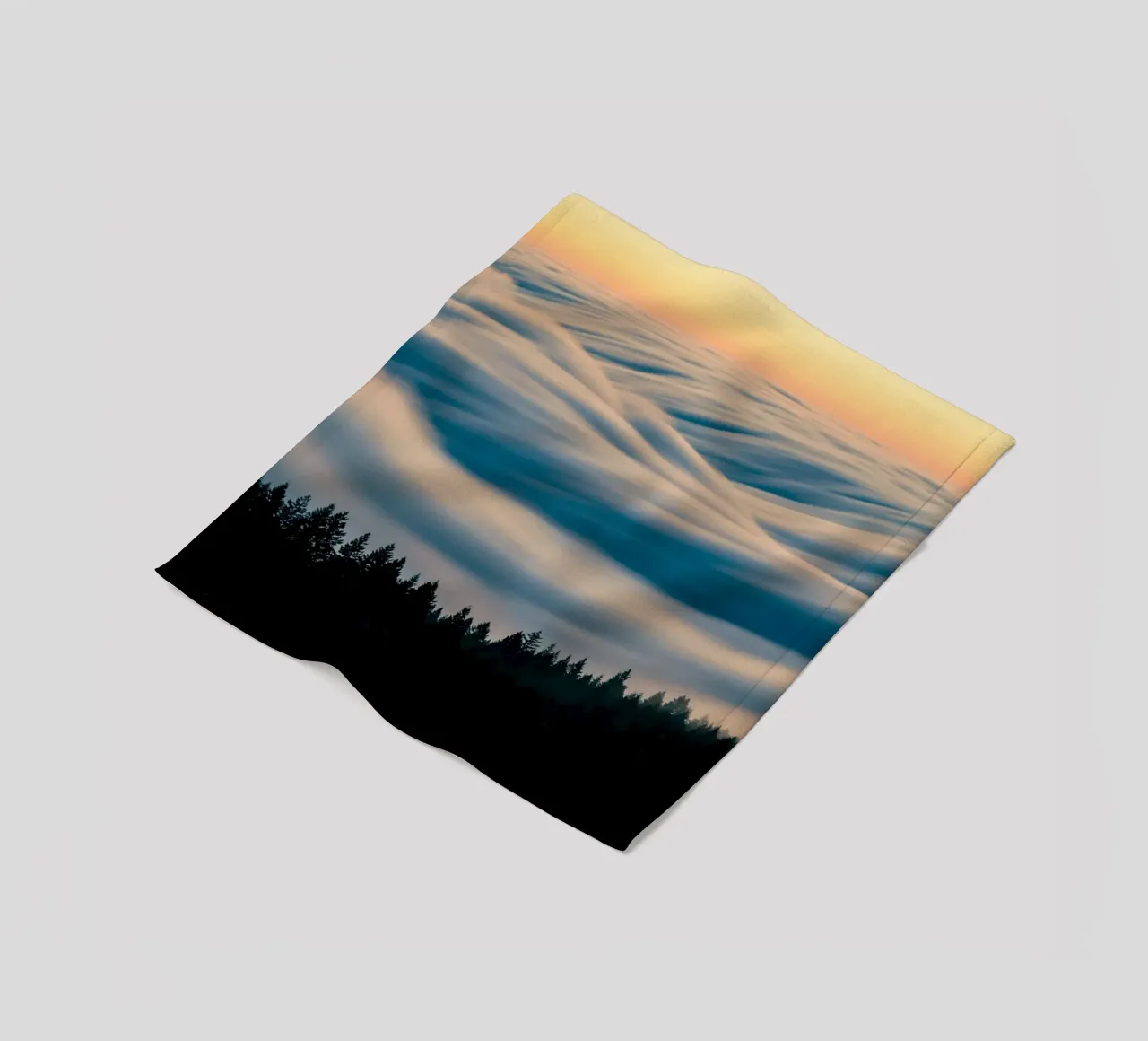 clouds forest Fleecedecke von Earthly Visions