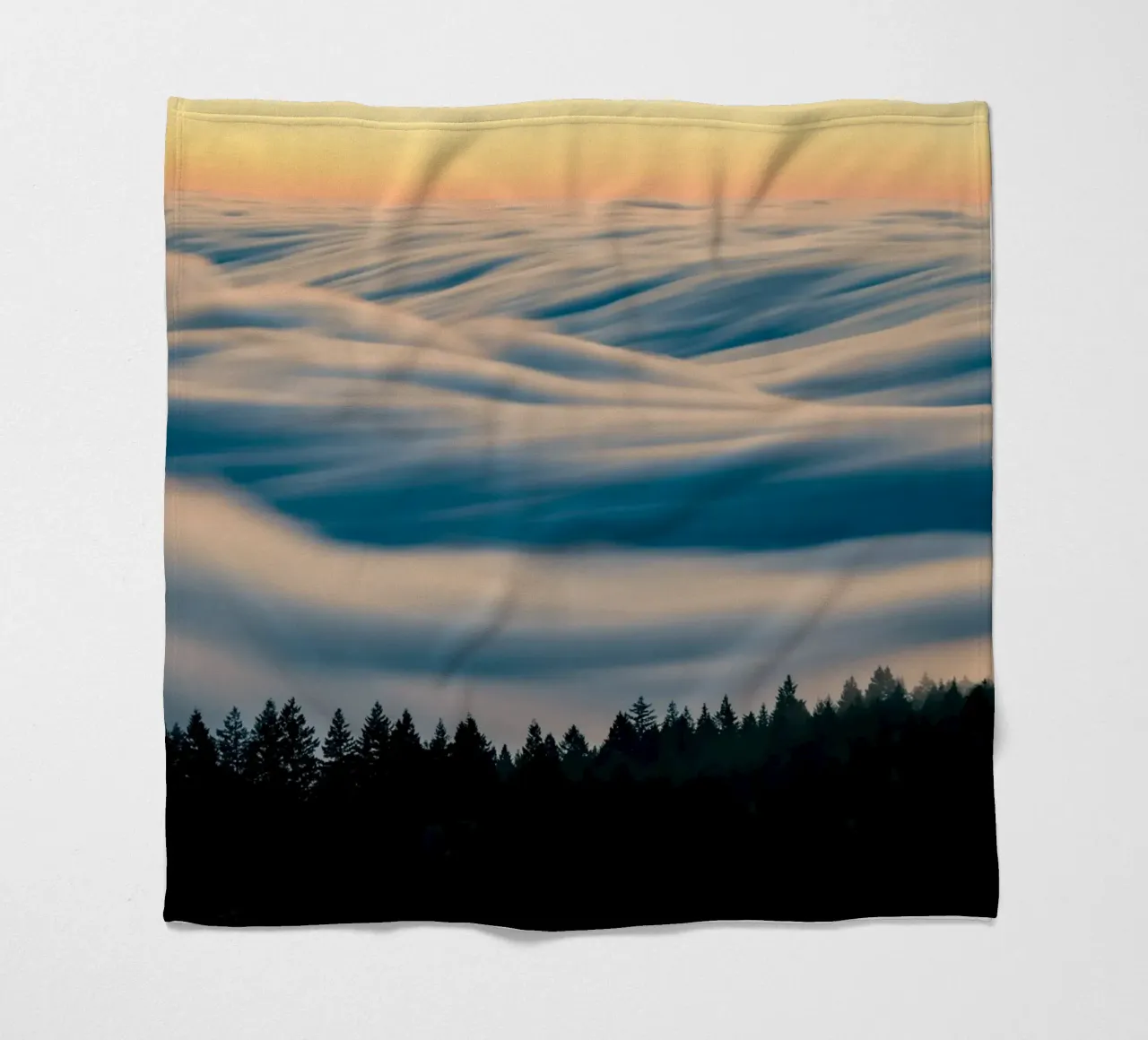 clouds forest Fleecedecke von Earthly Visions