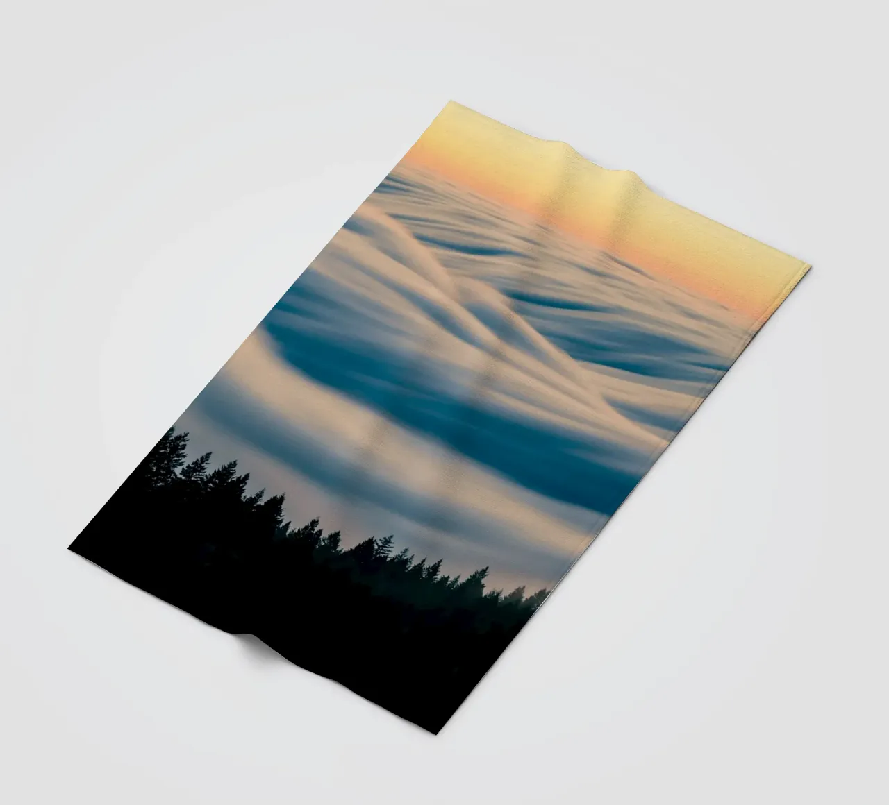 clouds forest Fleecedecke von Earthly Visions