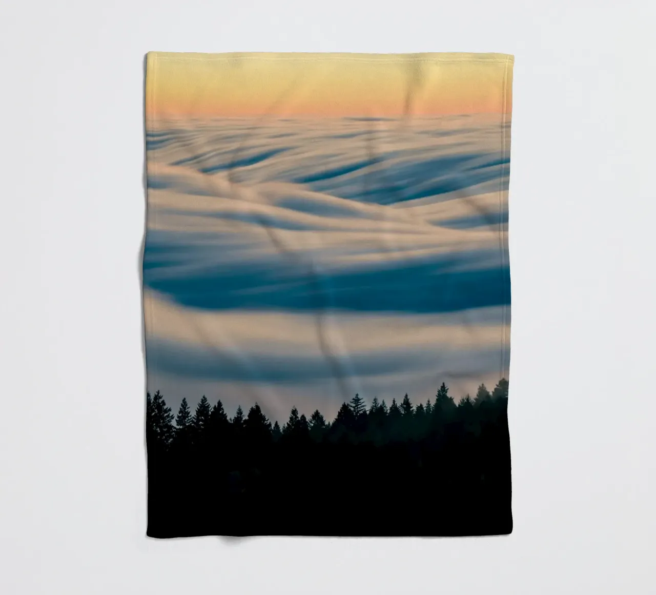 clouds forest Fleecedecke von Earthly Visions