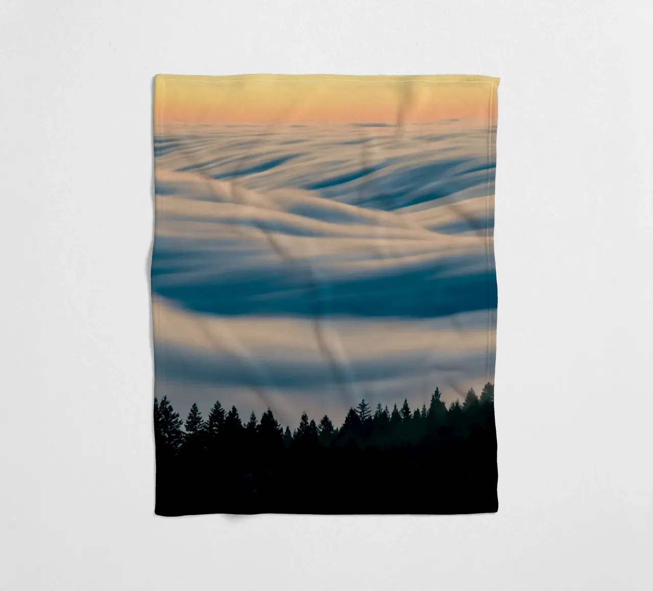 clouds forest Fleecedecke von Earthly Visions