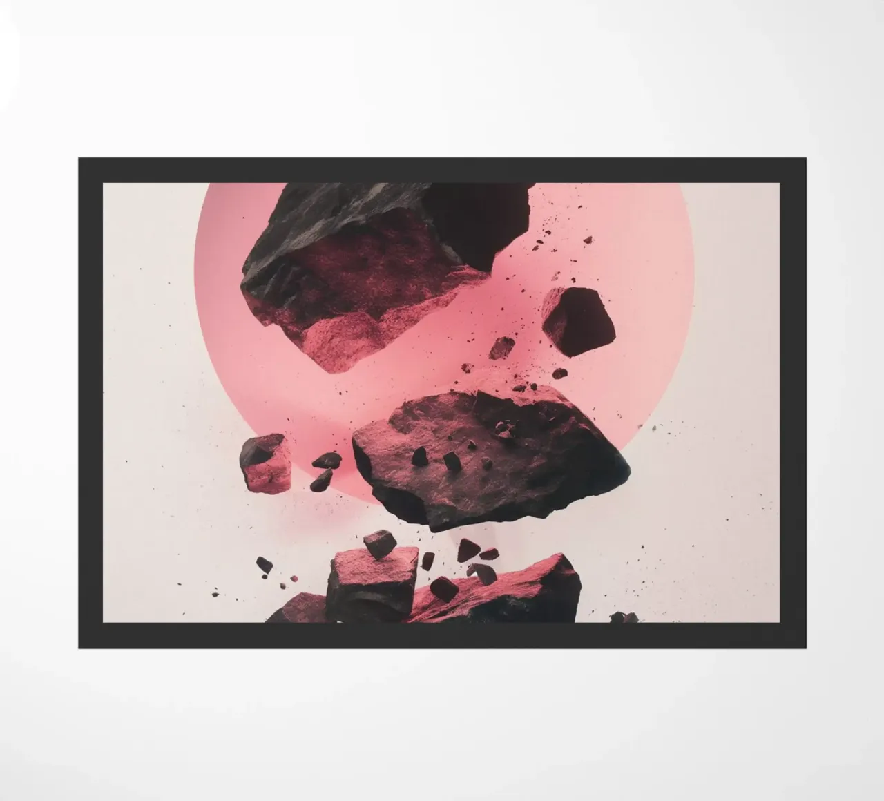 Rocks colliding 3 doormat by LeDieg