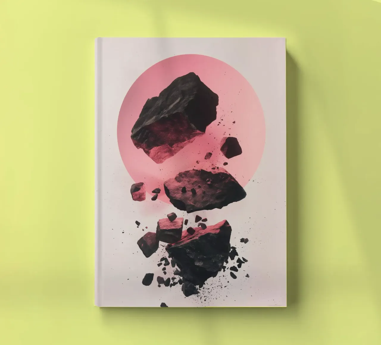 Rocks colliding 3 notebook by LeDieg