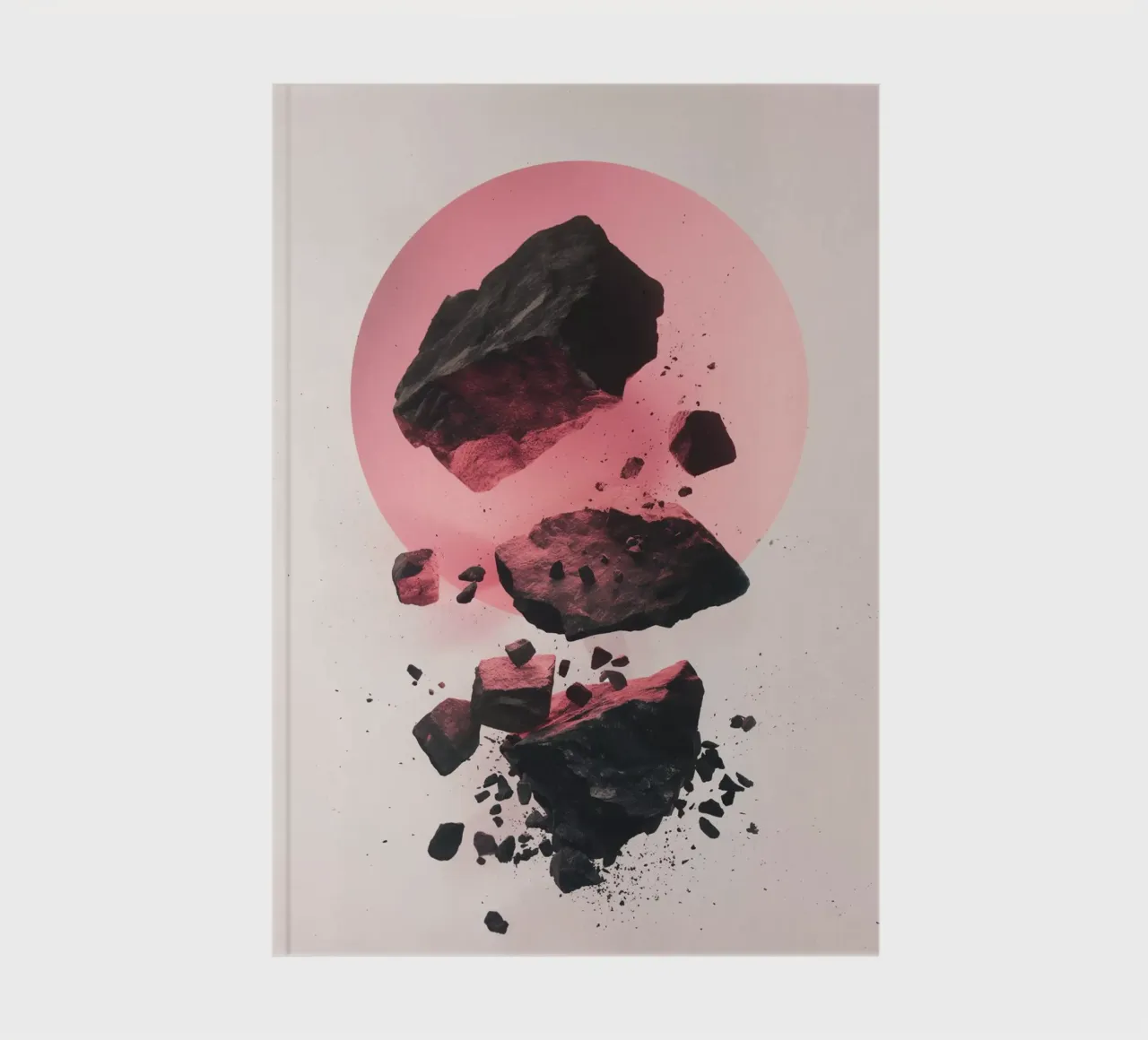 Rocks colliding 3 notebook by LeDieg