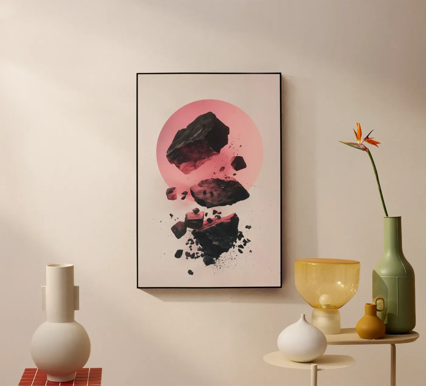 Rocks colliding 3 plexiglas de LeDieg