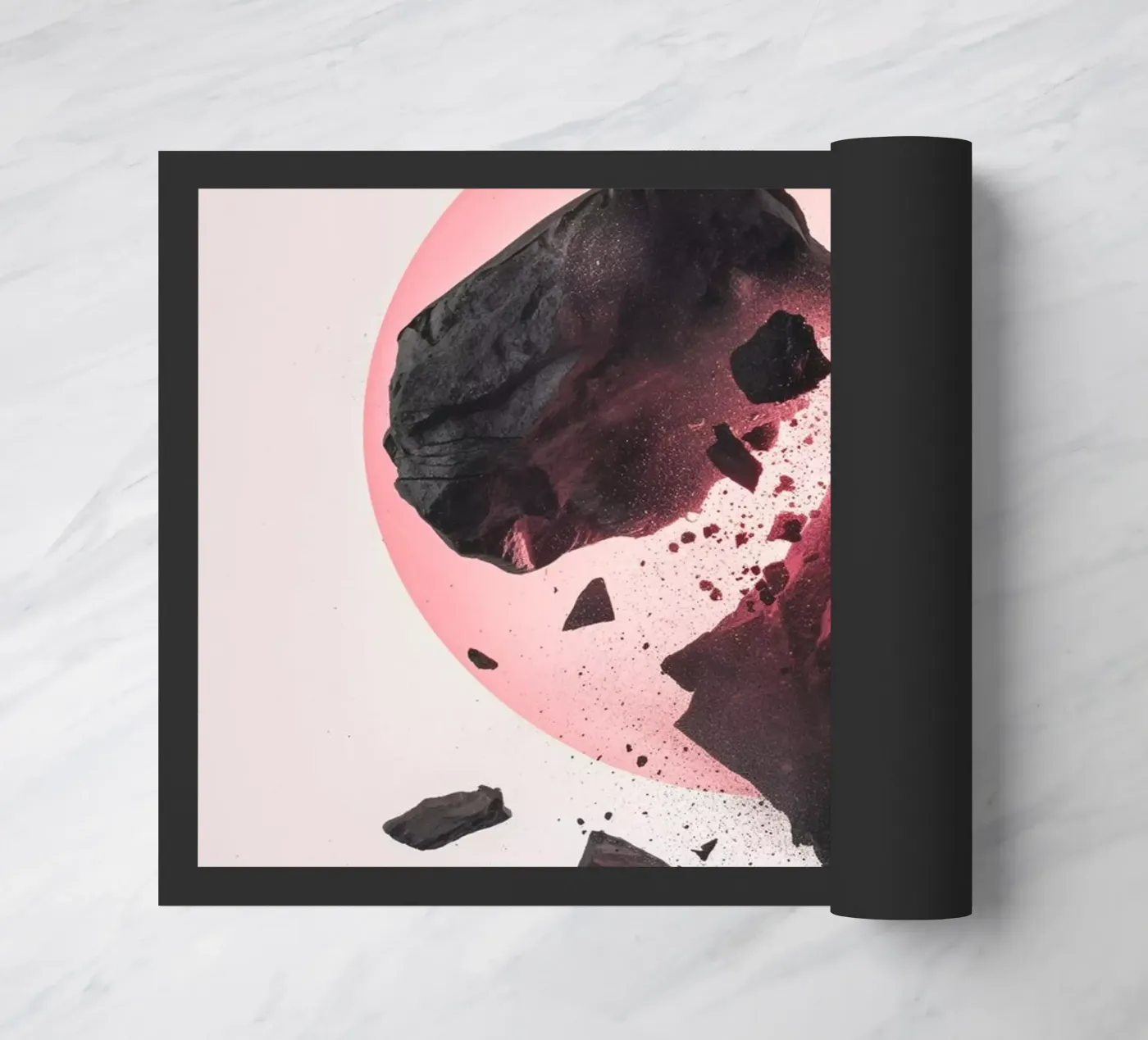 Rocks colliding 2 doormat by LeDieg