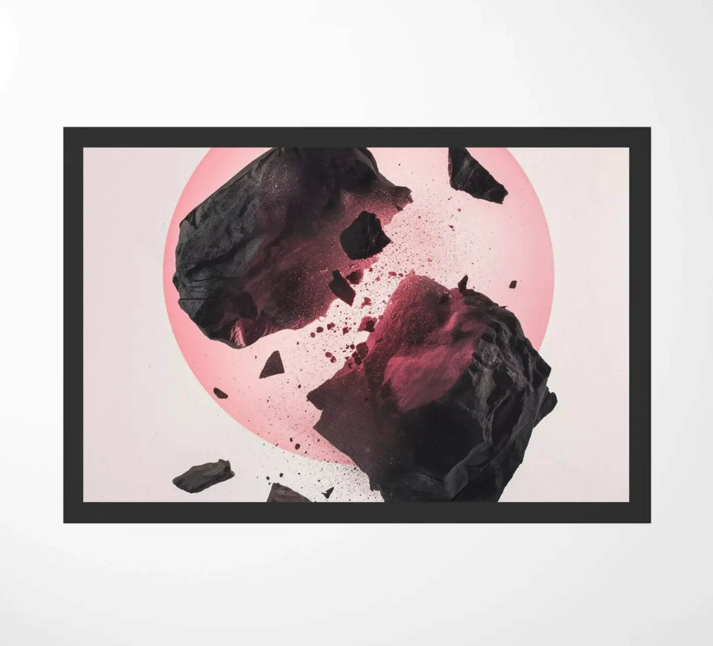 Rocks colliding 2 doormat by LeDieg