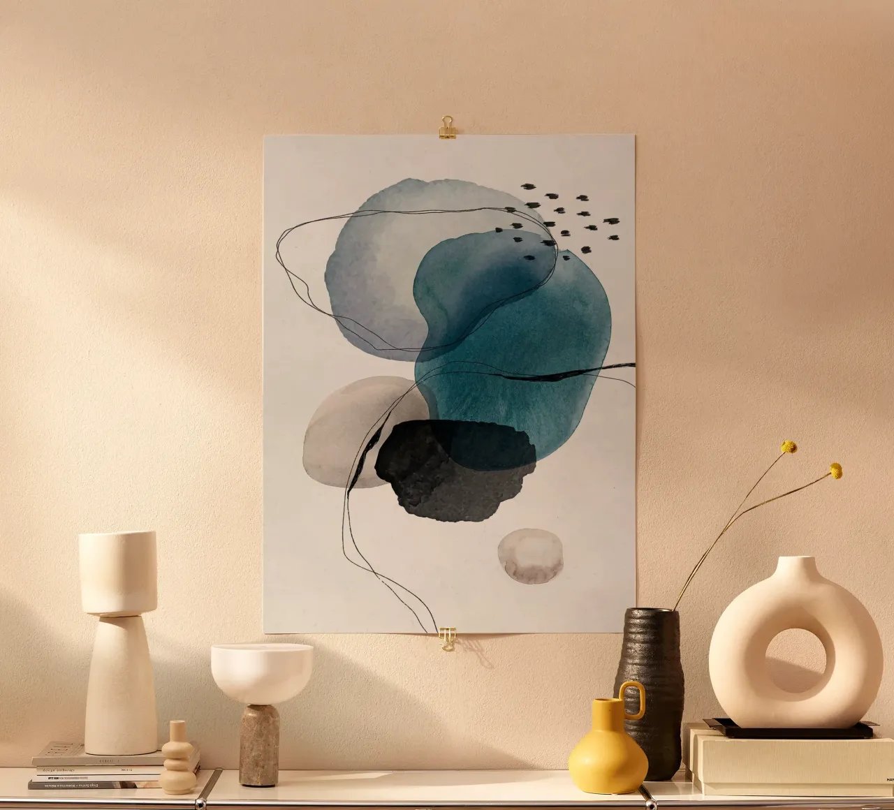 Impressioni Boho II poster con telaio in alluminio da June Jordan