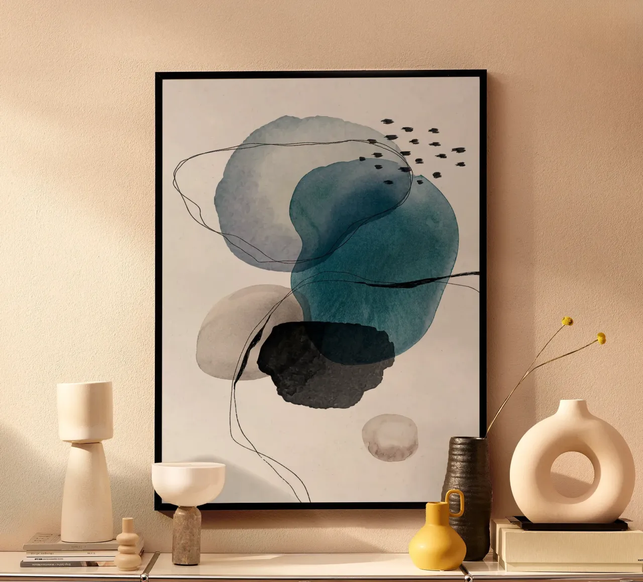 Impressioni Boho II poster con telaio in alluminio da June Jordan