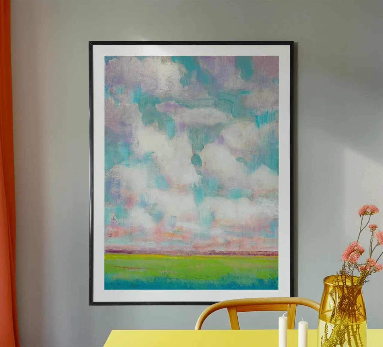 Nuvole in movimento I poster con telaio in plastica da June Jordan
