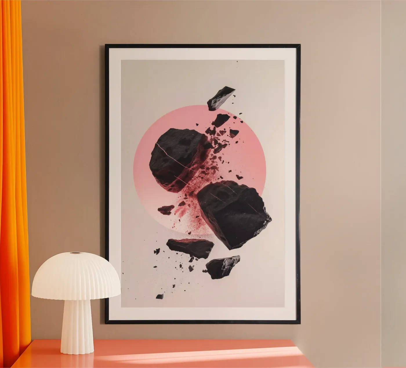 Rocks colliding 1 poster da LeDieg