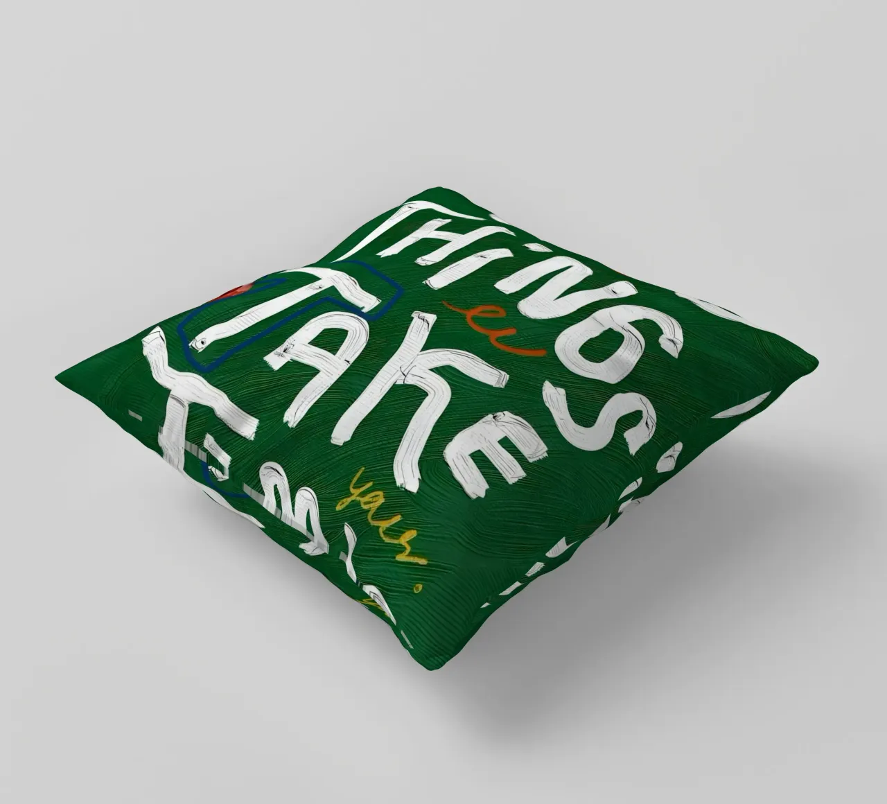 Good Things Take Time cuscino da Type & Tape